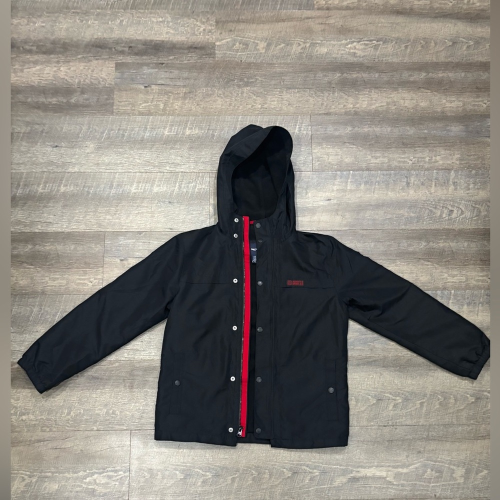 GAP KIDS👦BLACK & RED BOYS JACKET | HOOD | XL (12Y) - Picture 5 of 16